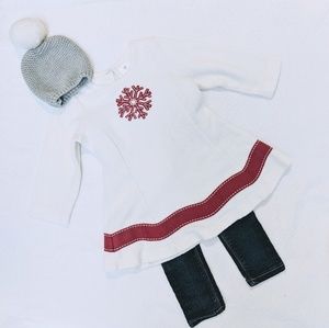 Hanna Andersson snowflake dress - size 2T (80)